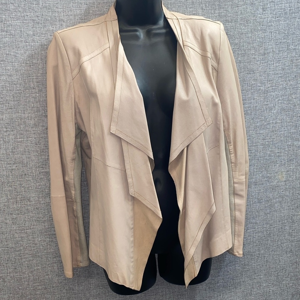 Lamarque tan leather jacket soft lightweight EXCELLENT
